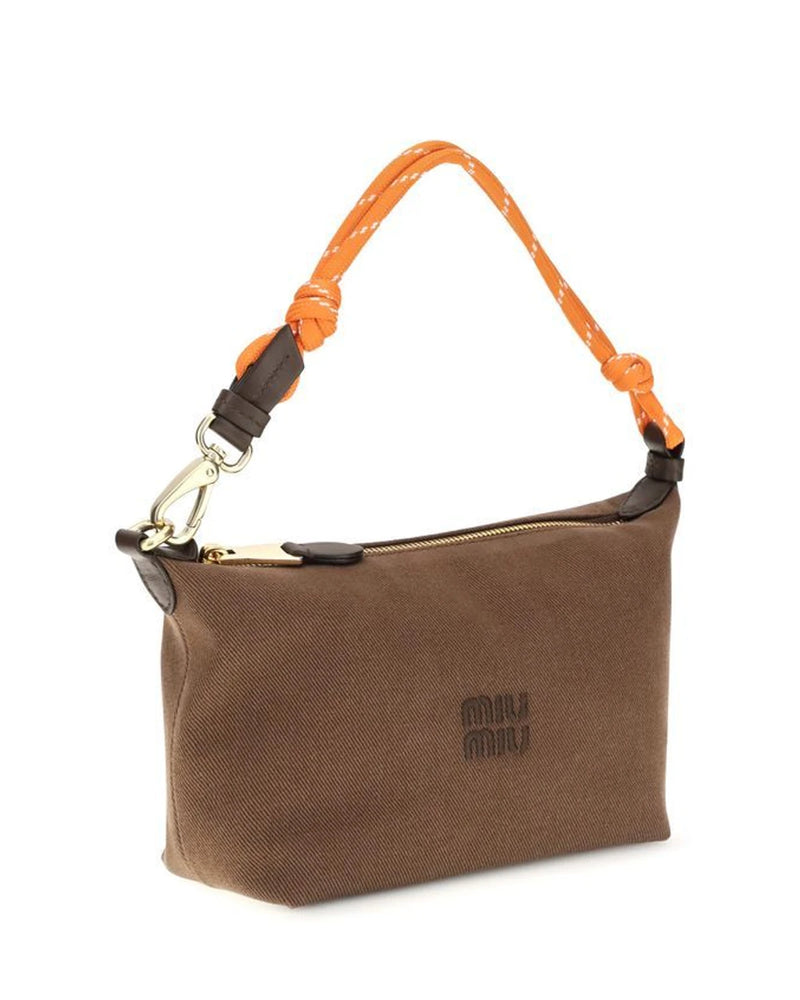 Miu Miu Shoulder Bag in brown, Cotton — view 2