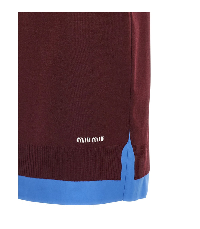 Miu Miu Skirt in red, Virgin Wool — view 4