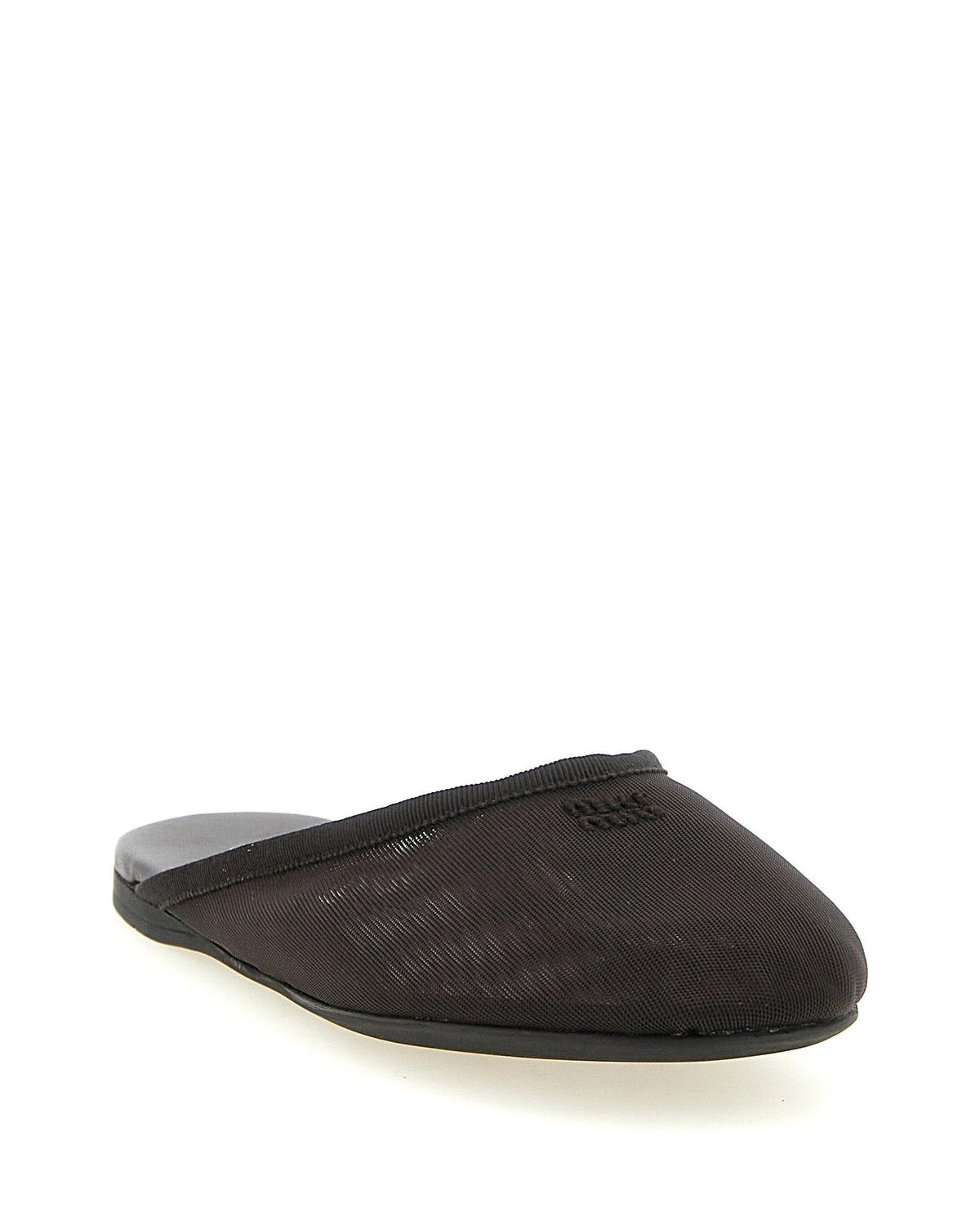 Miu Miu Slippers in black, Recycled Polyester — view 2