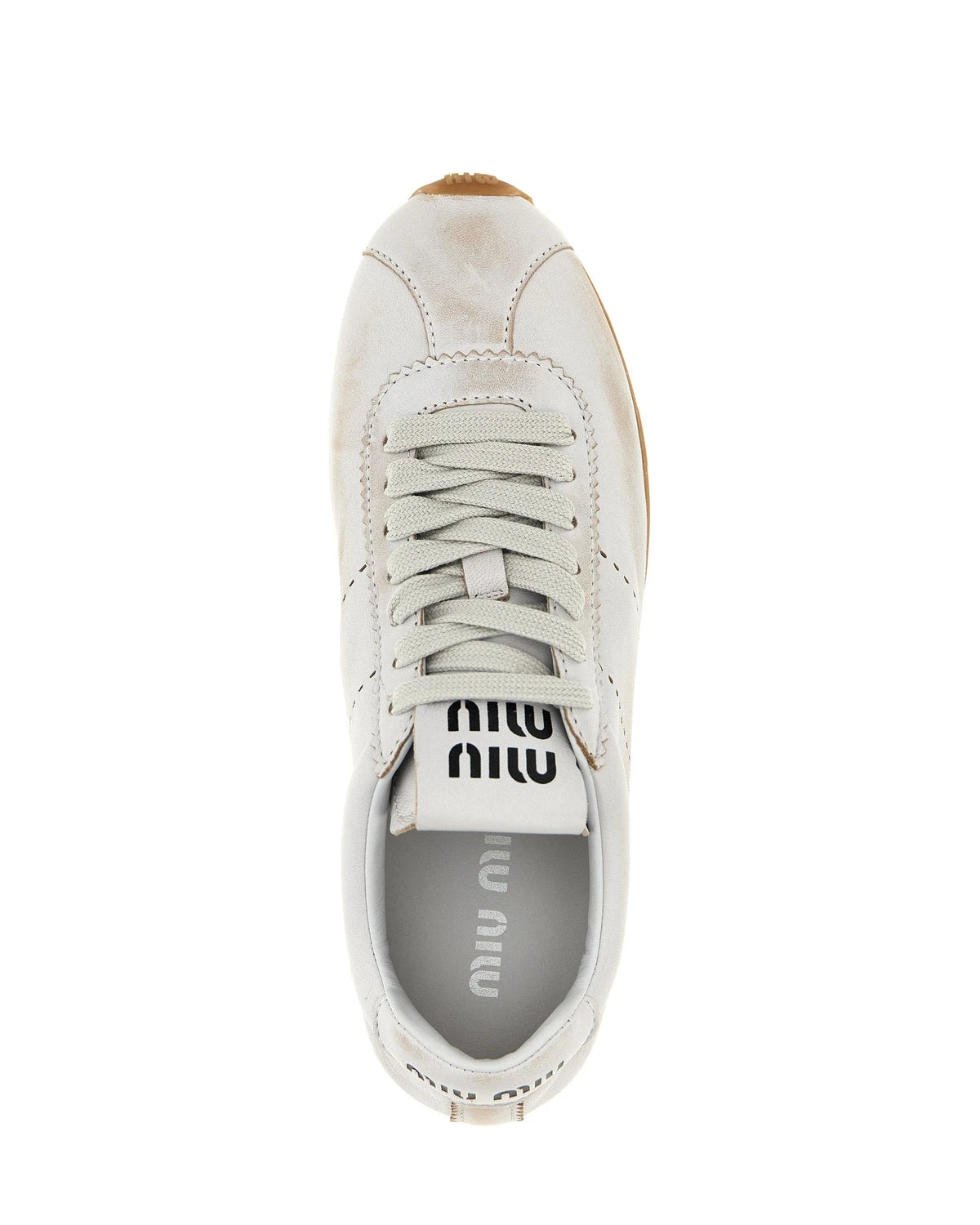 Miu Miu Sneakers in white, Calfskin Leather — view 4