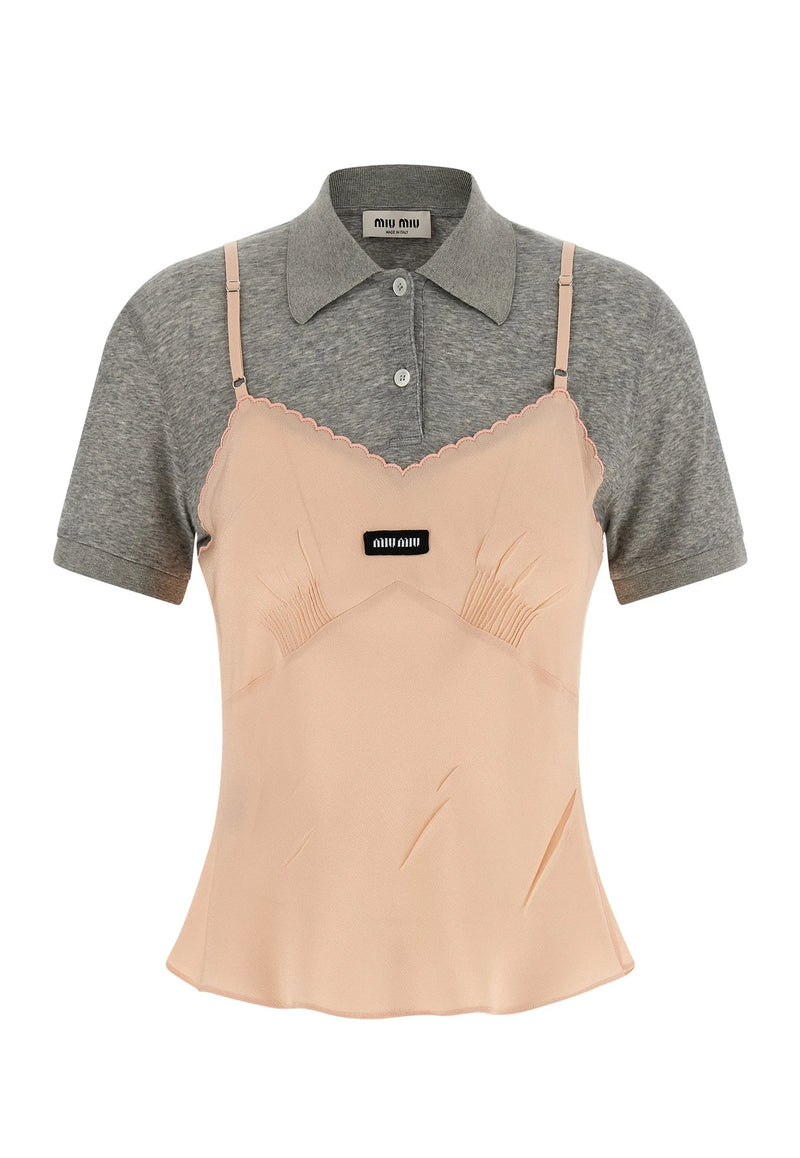 Miu Miu T-Shirt in multicolor, Silk