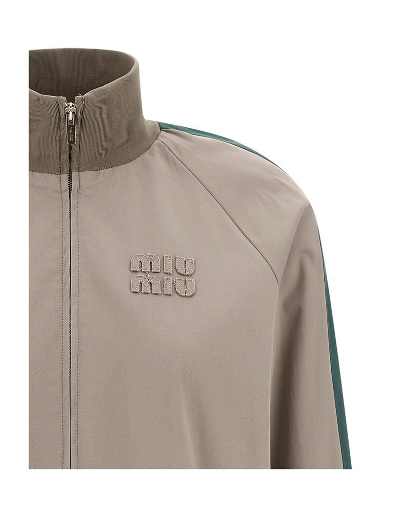 Miu Miu Track Jacket in gray — view 4