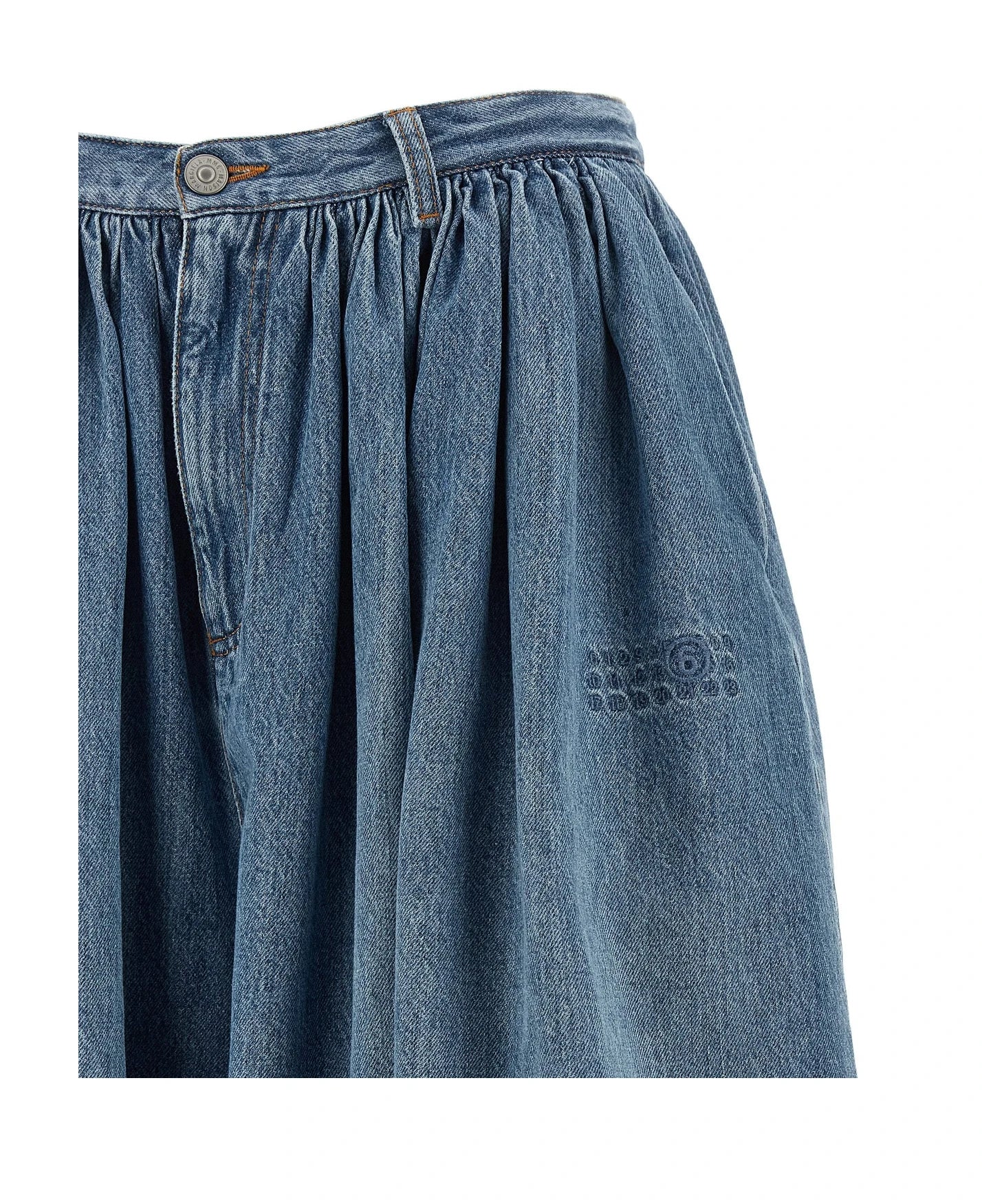MM6 Maison Margiela Denim Short in blue, Cotton — view 3
