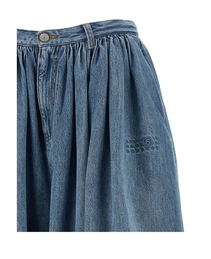 MM6 Maison Margiela Denim Short in blue, Cotton — view 3