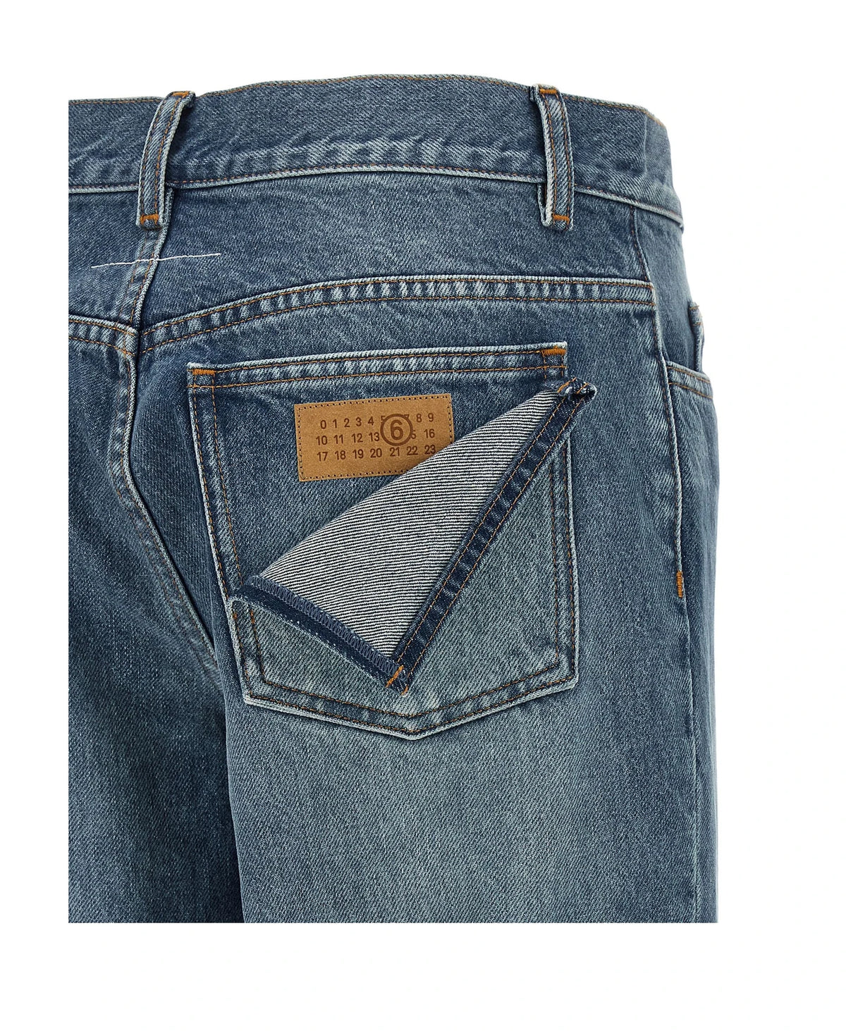 MM6 Maison Margiela Jean in blue, Cotton — view 4