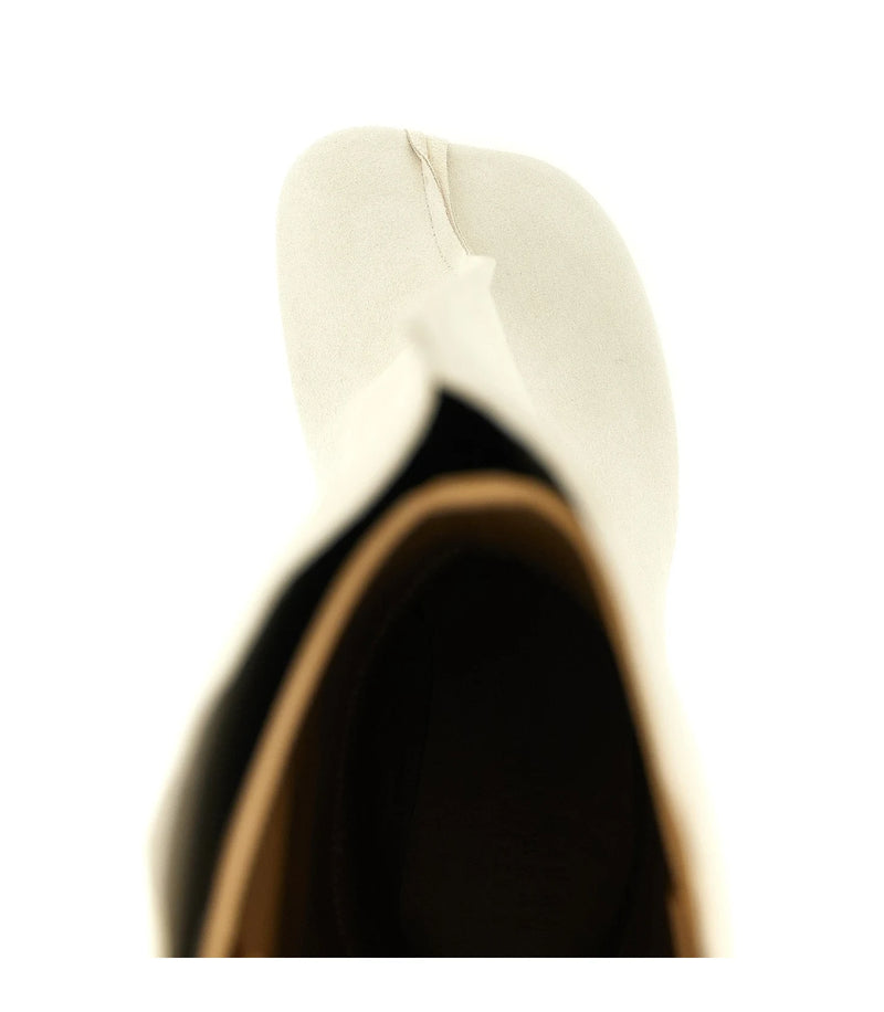 MM6 Maison Margiela Knee High Boots in white, Cow Leather — view 4