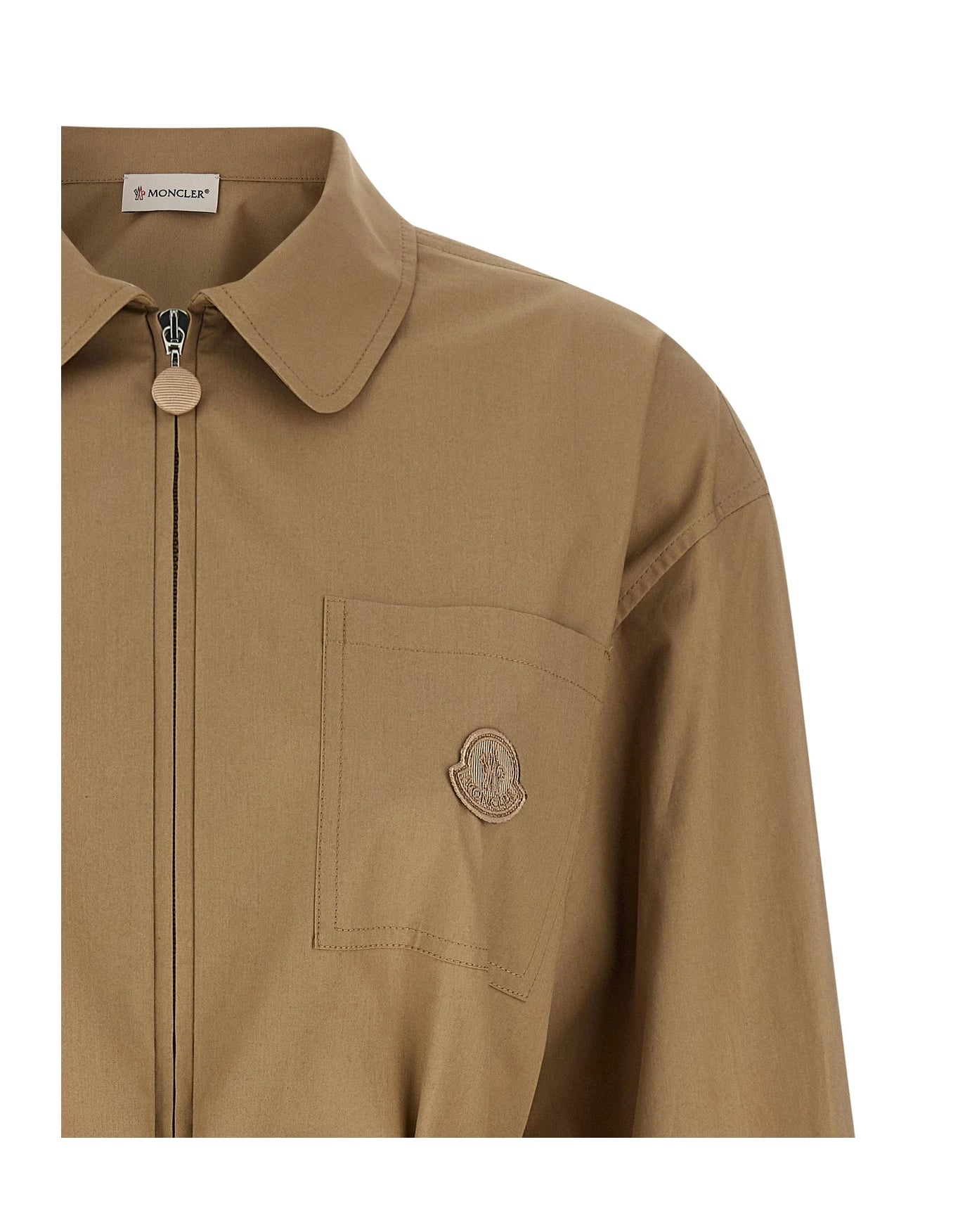 Moncler Bolero Jacket in beige, Cotton — view 3