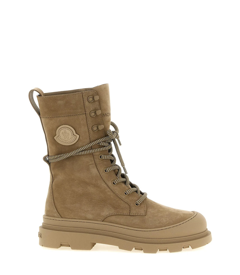 Moncler Boots in beige, Leather