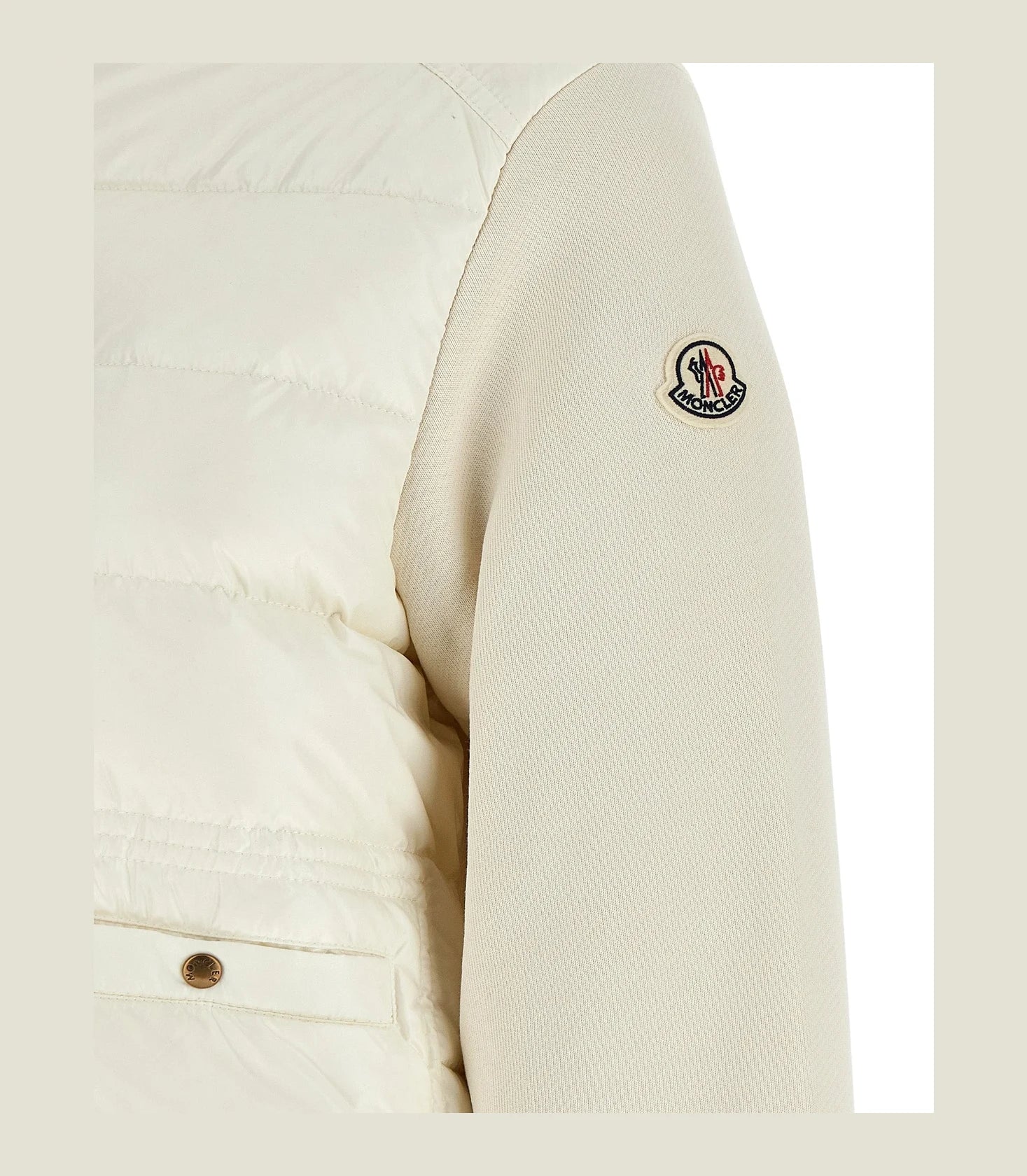 Moncler Cardigan in white, Polyamide — view 4