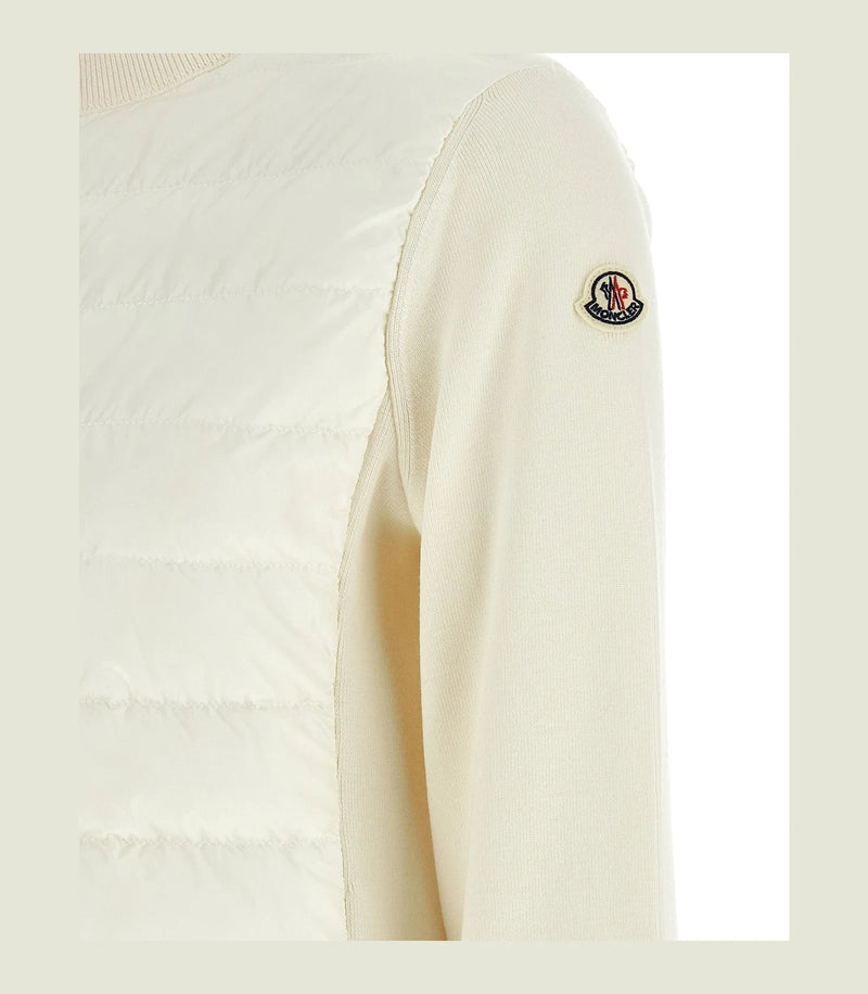Moncler Cardigan in white, Polyamide — view 4