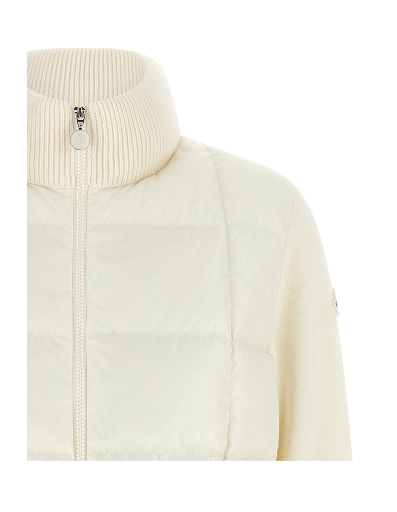 Moncler Puffer Jacket in white, Virgin Wool — view 3