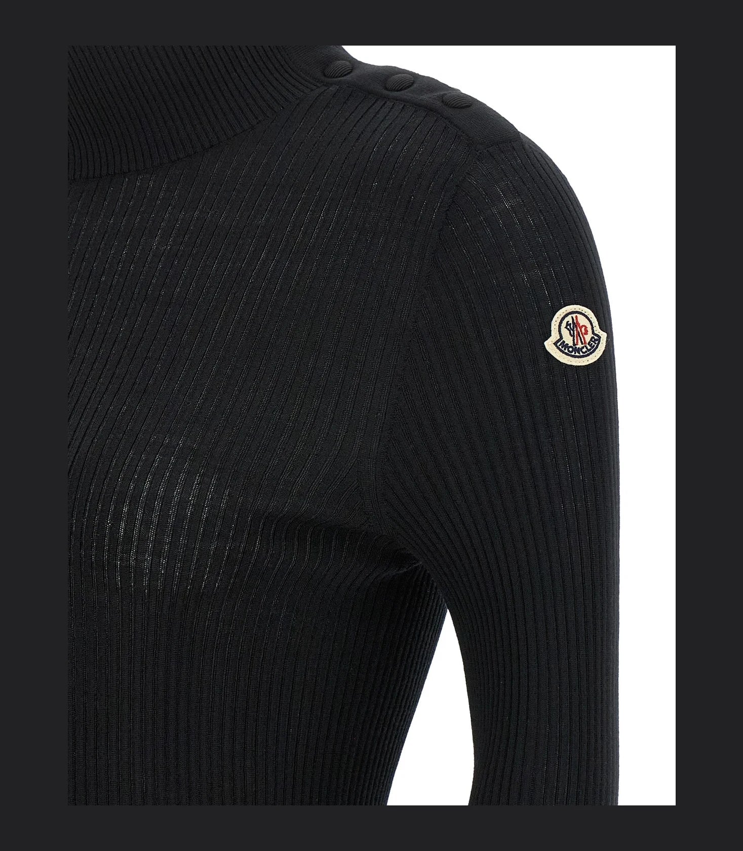 Moncler Sweater in black, Virgin Wool — view 4