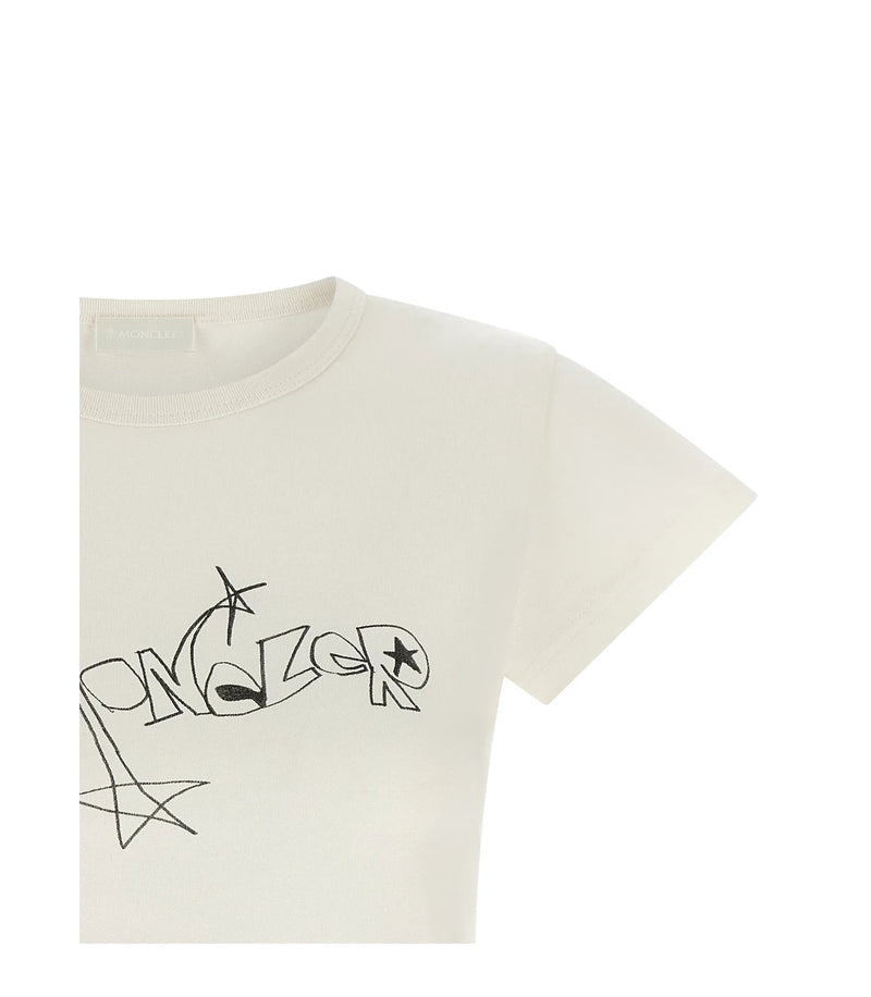Moncler T-Shirt in white, Cotton — view 3