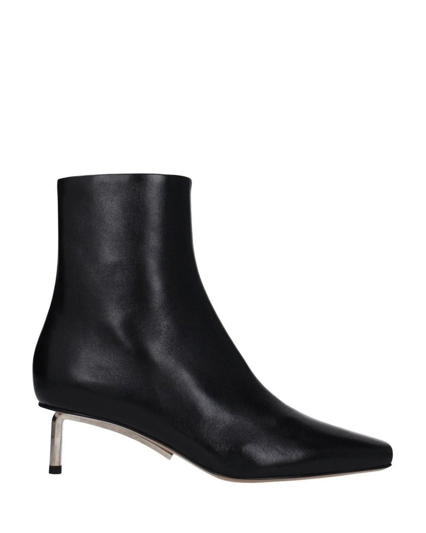 Off- Leather White Ankle Boots Boots