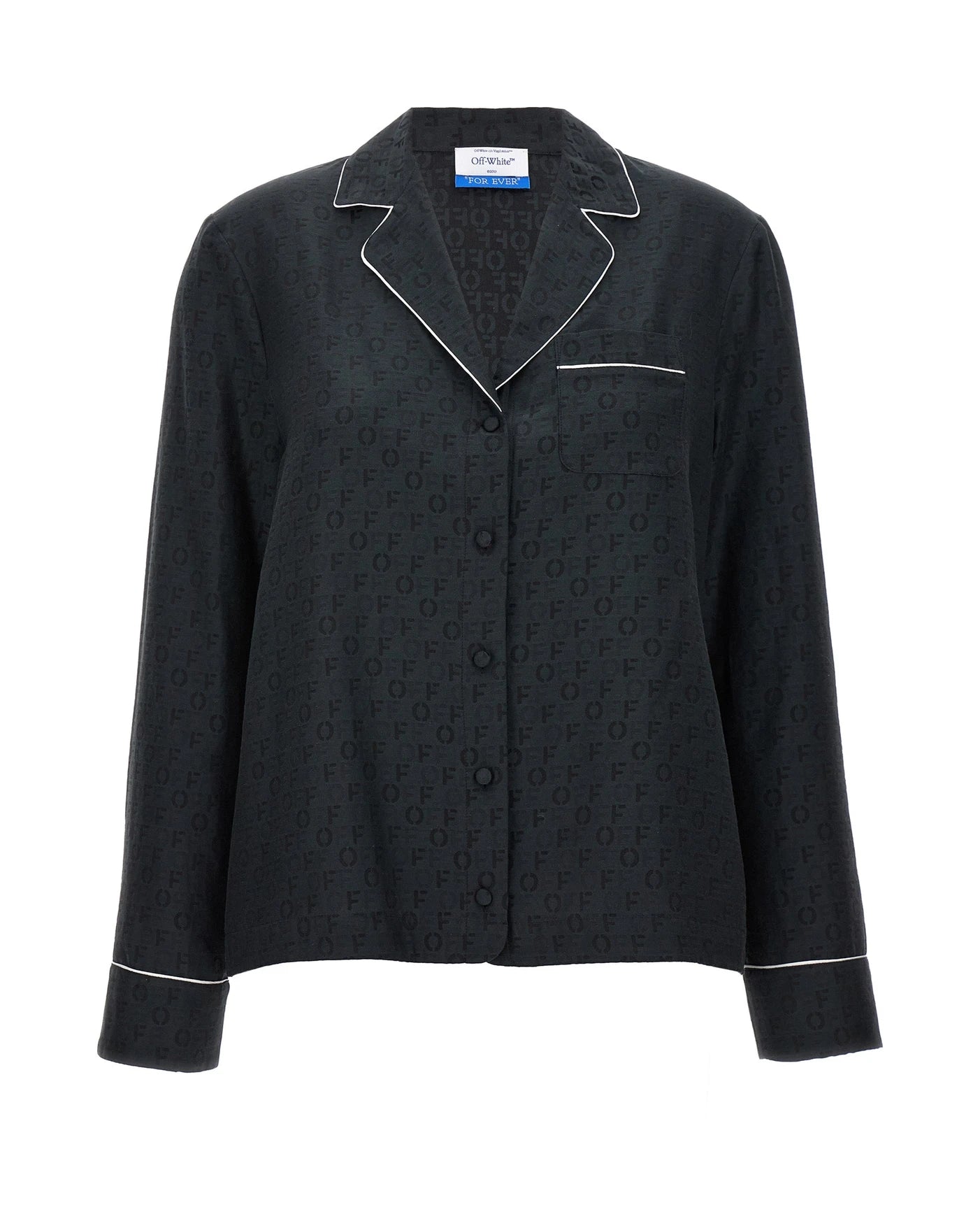 Off-White Blouse in black, Silk