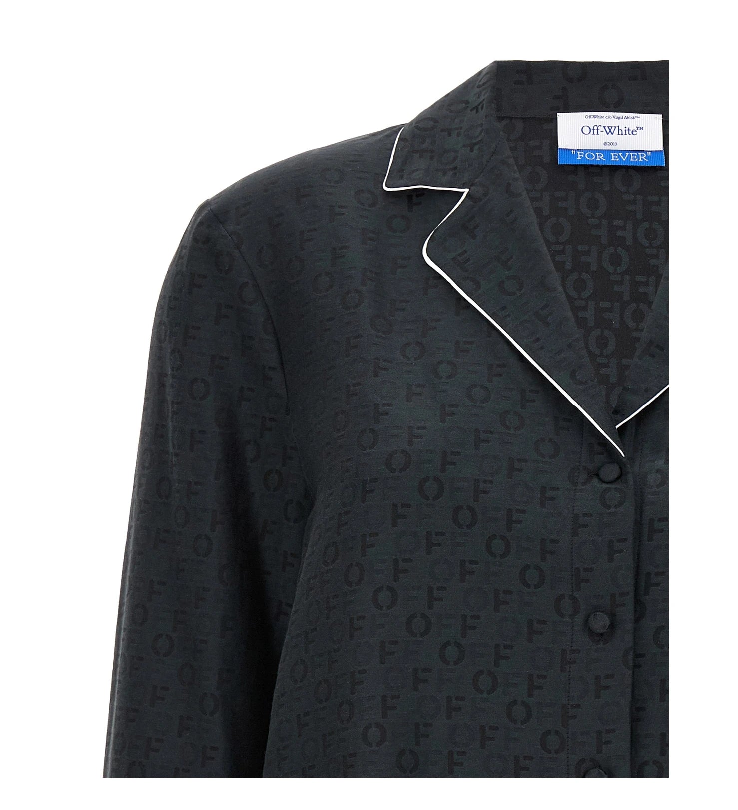 Off-White Blouse in black, Silk — view 3