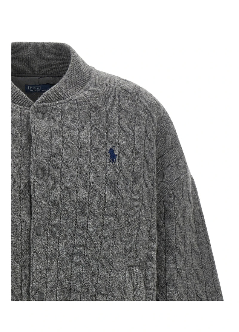 Polo Ralph Lauren Bomber Jacket in gray, Wool — view 3
