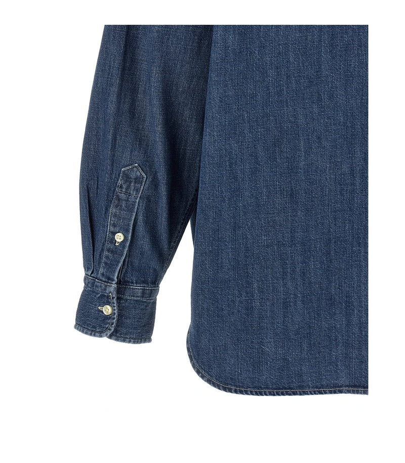 Polo Ralph Lauren Dress Shirt in blue, Cotton — view 4