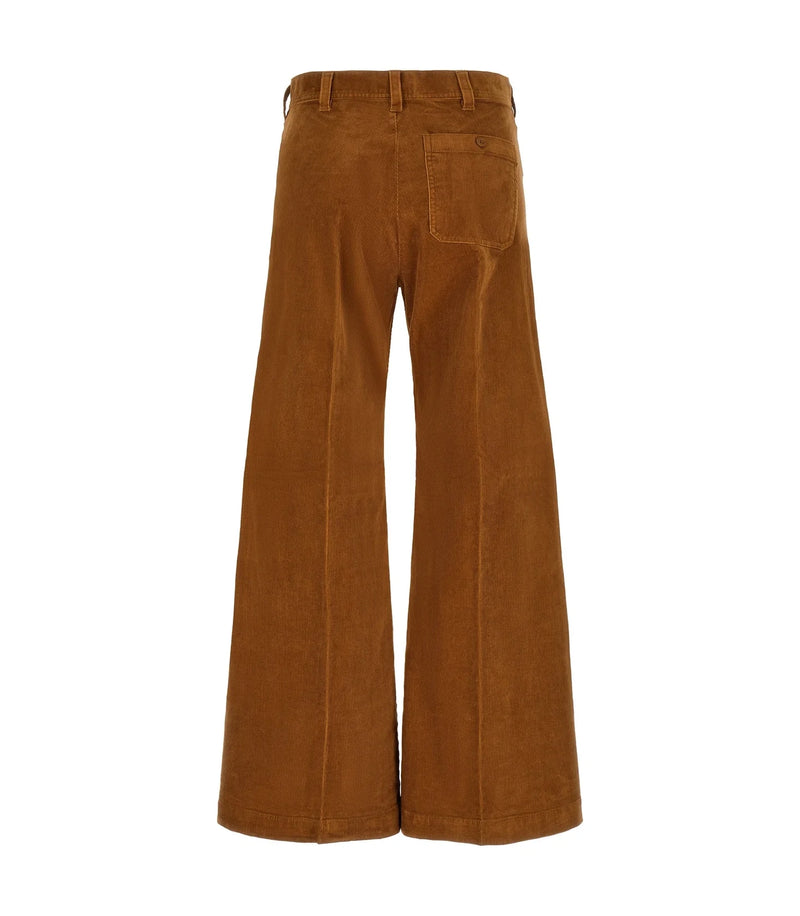 Polo Ralph Lauren Palazzo Pant in brown, Cotton — view 2