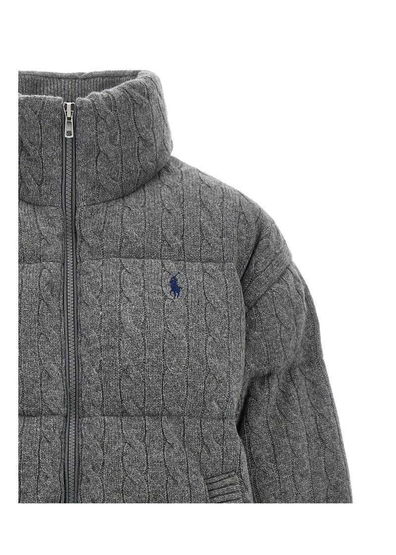 Polo Ralph Lauren Puffer Jacket in gray, Wool — view 3