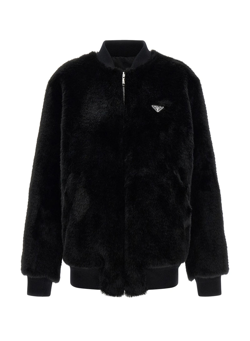 Prada Bomber Jacket in black, Recycled Polyamide