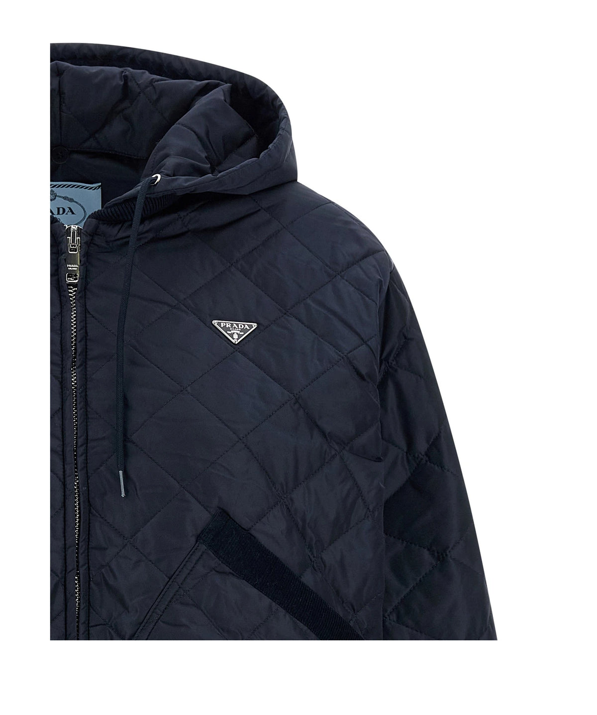 Prada Bomber Jacket in blue, Recycled Polyamide — view 4