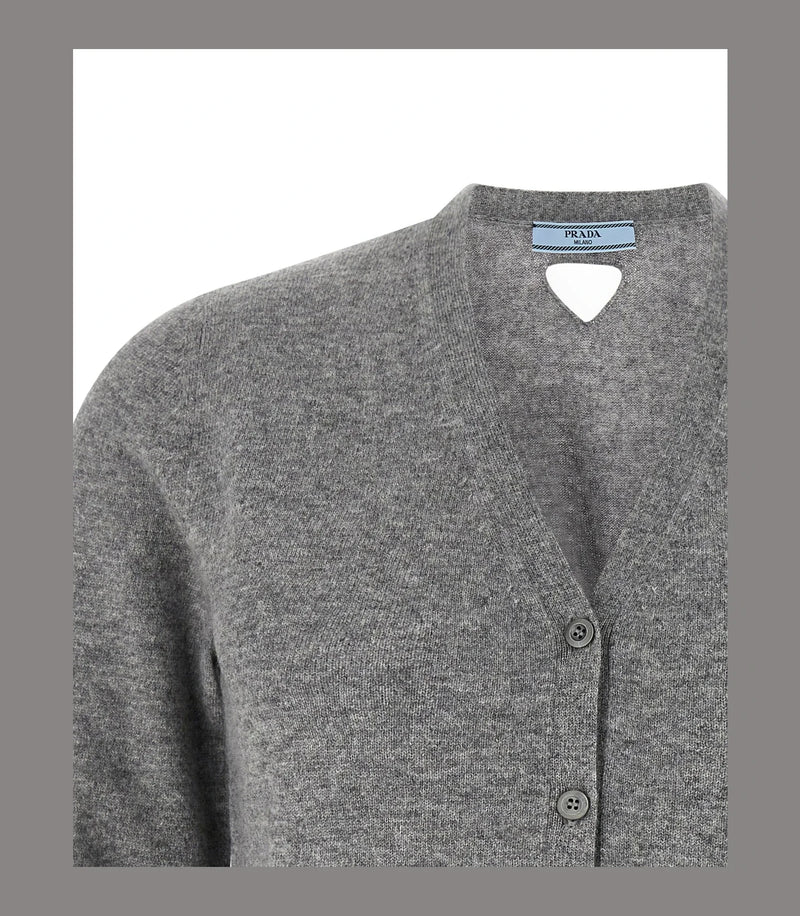 Prada Cardigan in gray, Cashmere — view 3