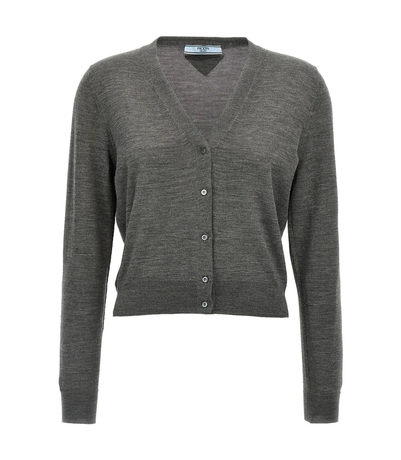 Prada Cardigan in gray, Virgin Wool