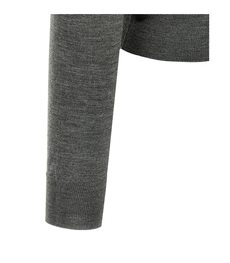 Prada Cardigan in gray, Virgin Wool — view 4