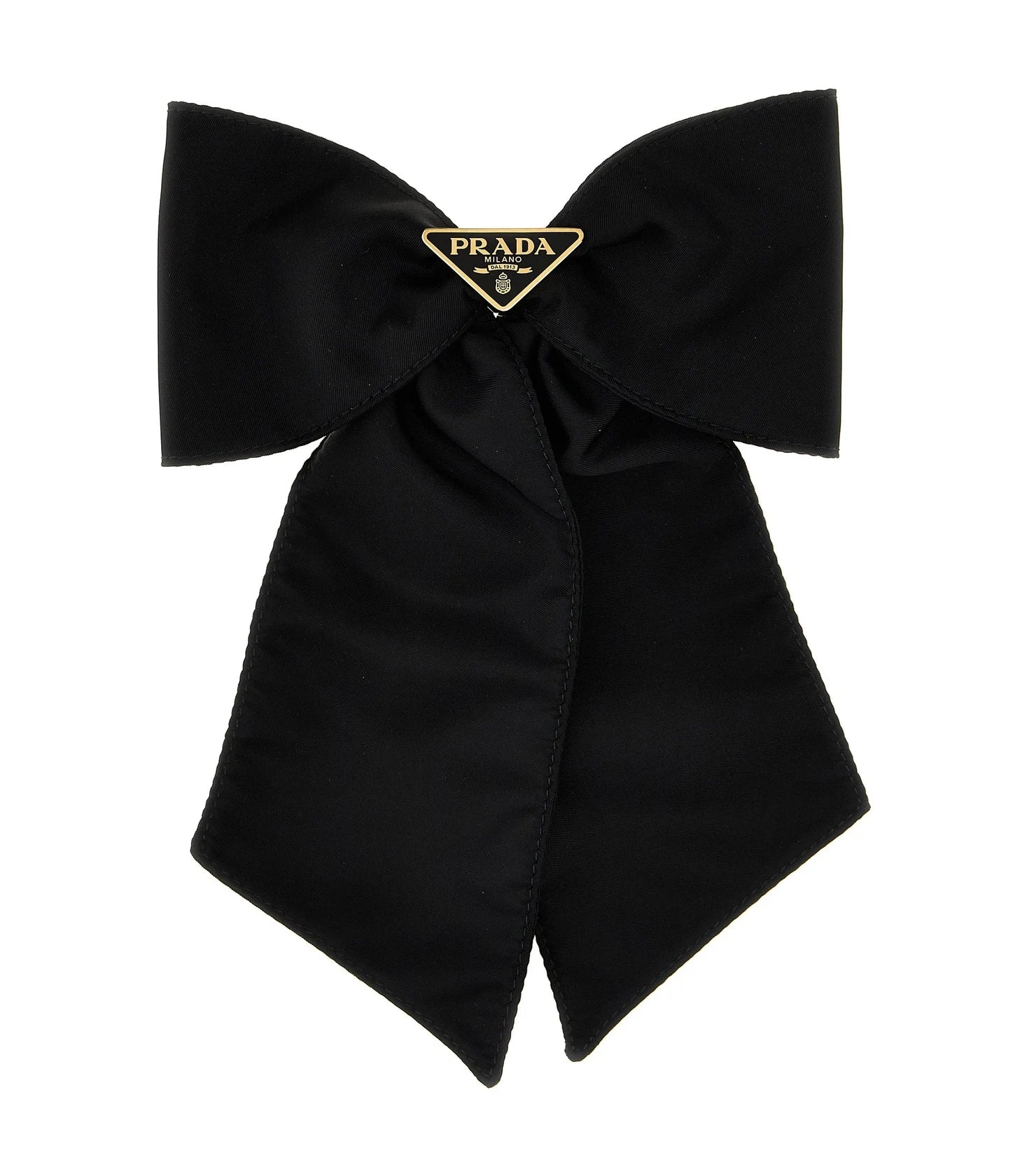 Prada Hair Bows & Bow Clip in black, Brass