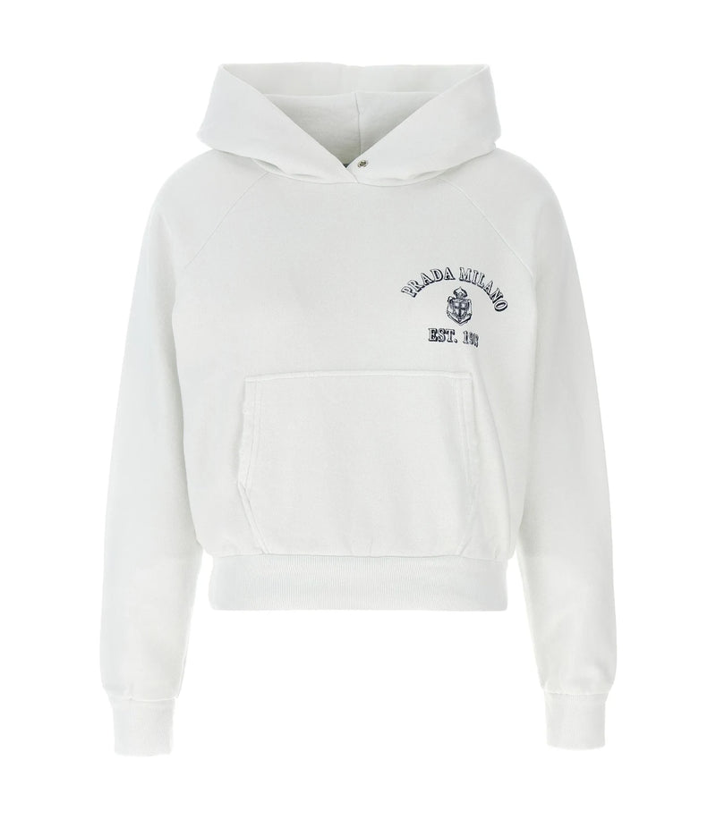 Prada Hoodie in white, Cotton