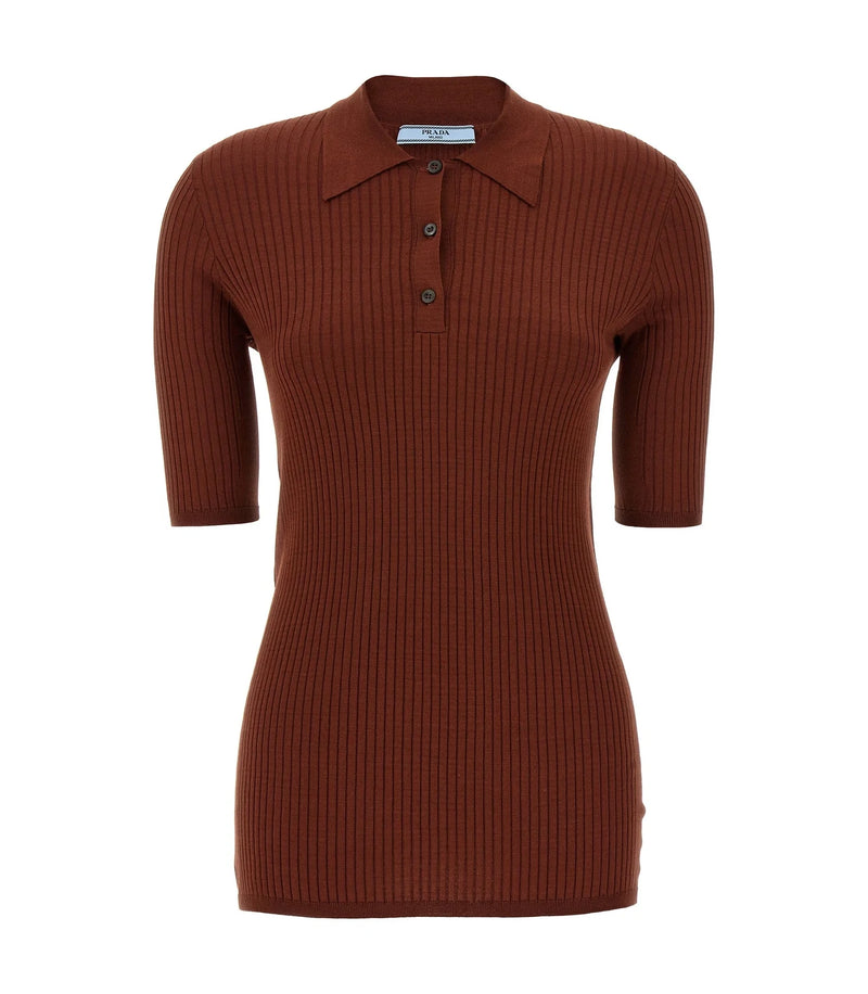 Prada Polo in brown, Cotton