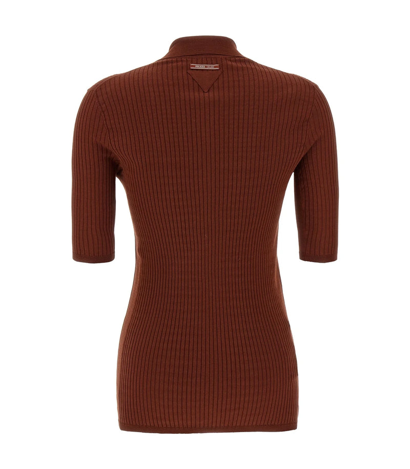 Prada Polo in brown, Cotton — view 2