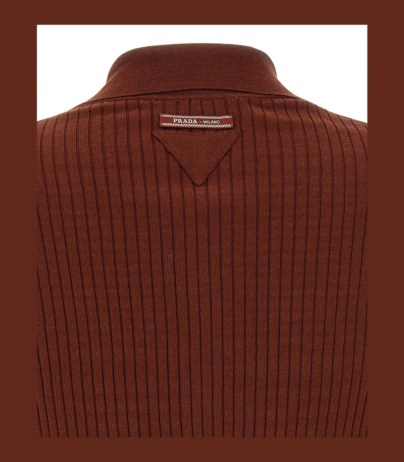 Prada Polo in brown, Cotton — view 4