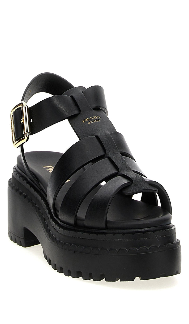 Prada Sandals in black, Calfskin Leather — view 2