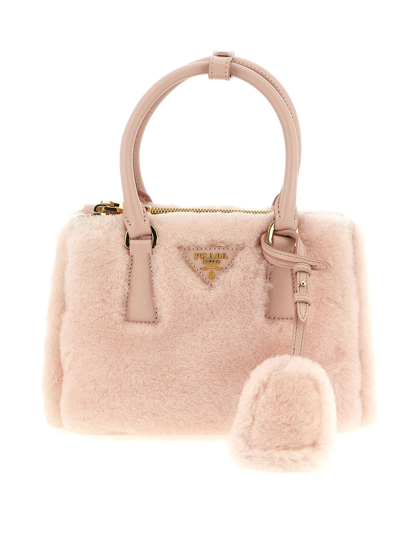 Prada Satchel Bag in pink, Lamb Leather