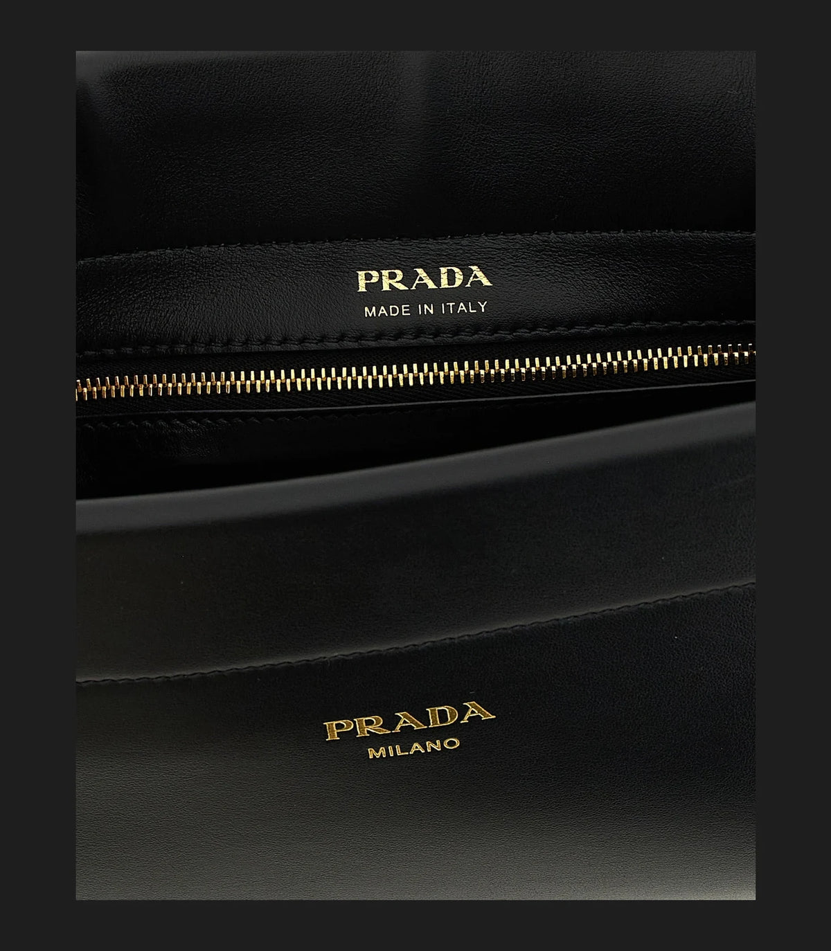 Prada Shoulder Bag in black, Calfskin Leather — view 4