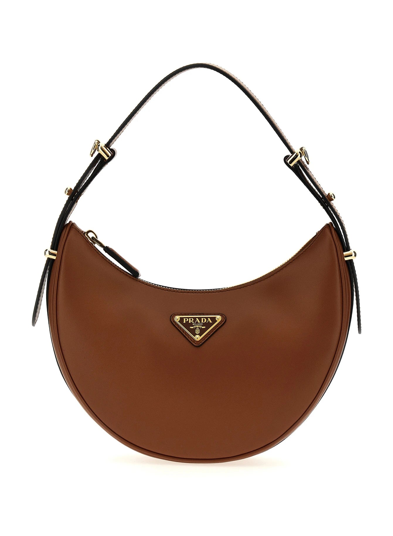 Prada Shoulder Bag in brown, Calfskin Leather