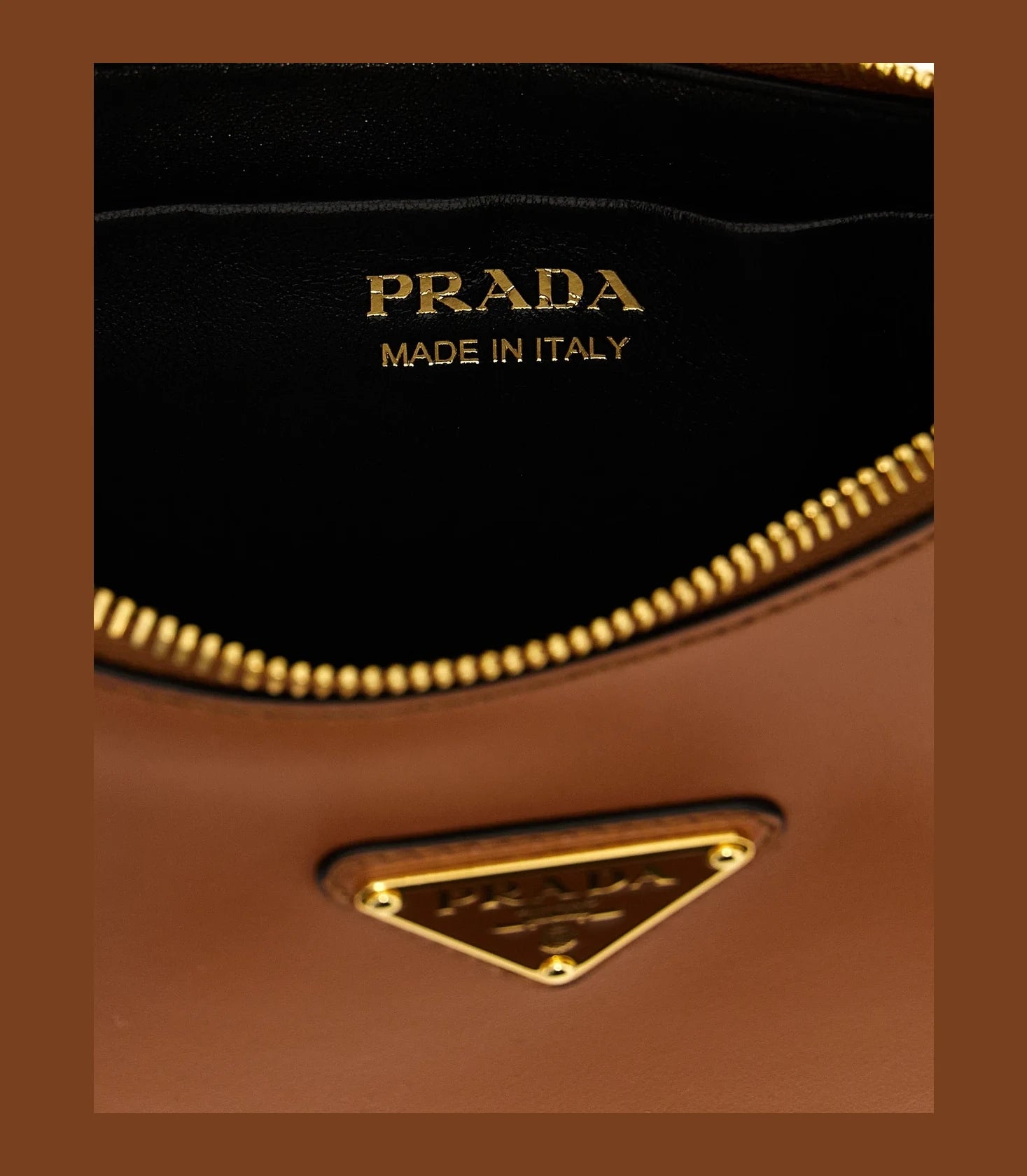 Prada Shoulder Bag in brown, Calfskin Leather — view 4