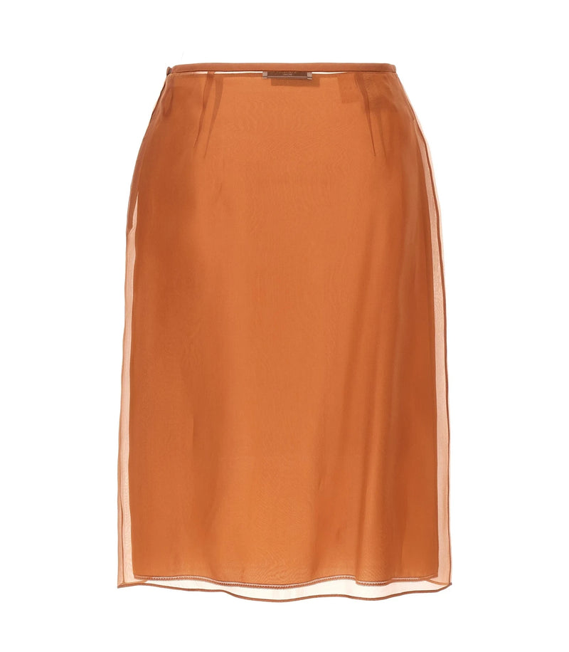 Prada Skirt in brown, Silk — view 2
