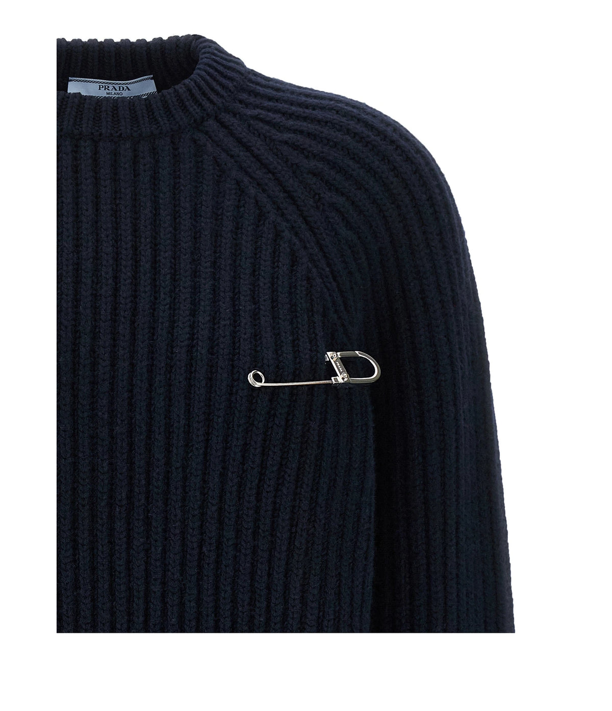 Prada Sweater in navy, Virgin Wool — view 3