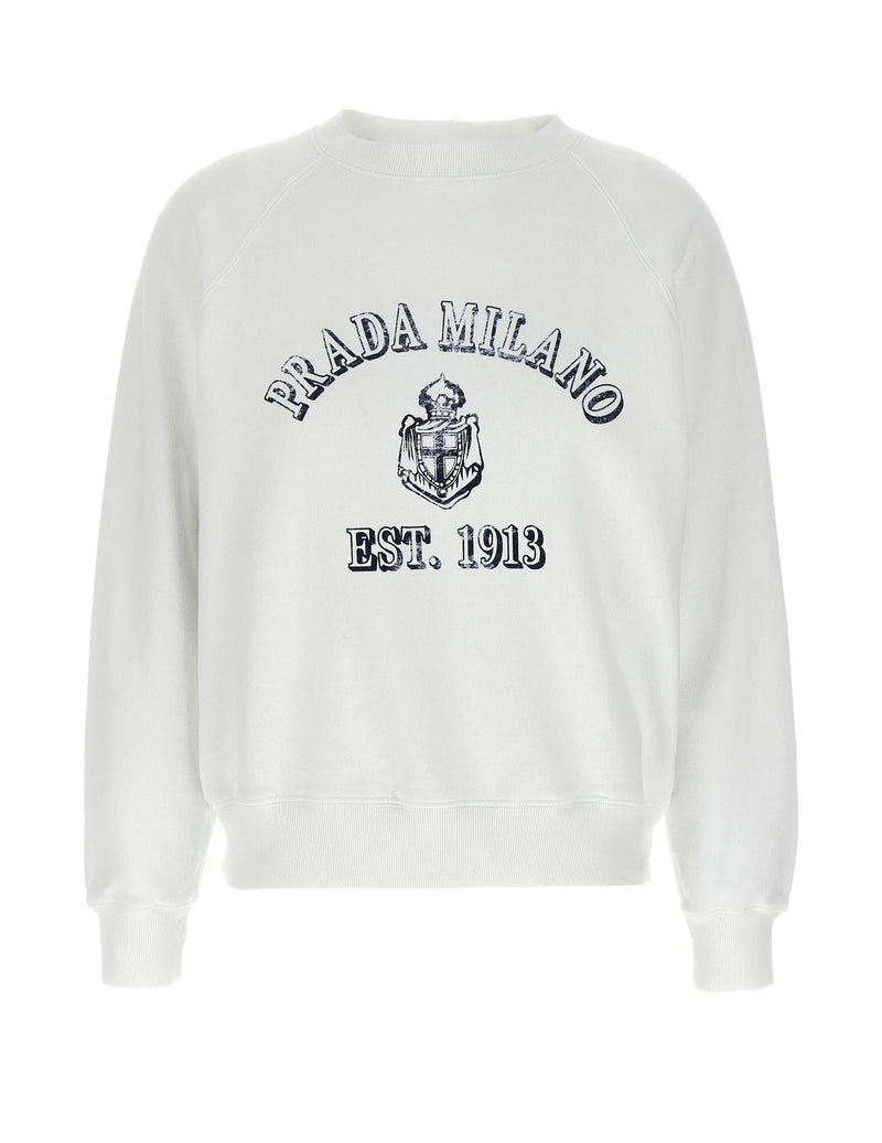 Prada Sweatshirt in white, Cotton