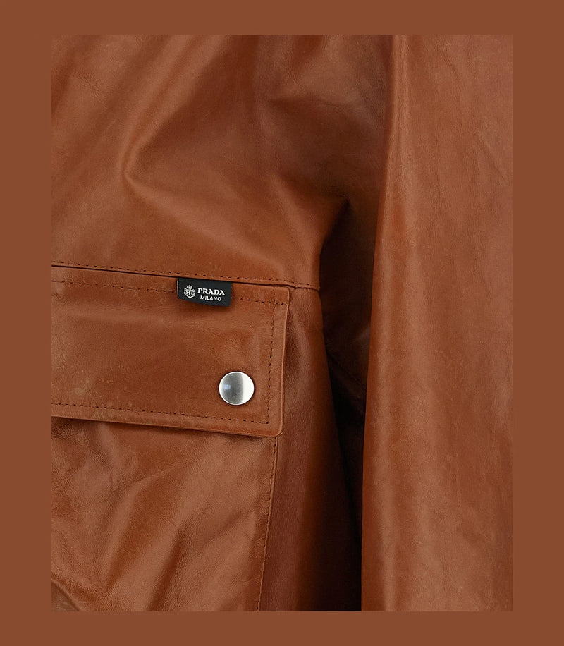 Prada Trucker Jacket in brown — view 5
