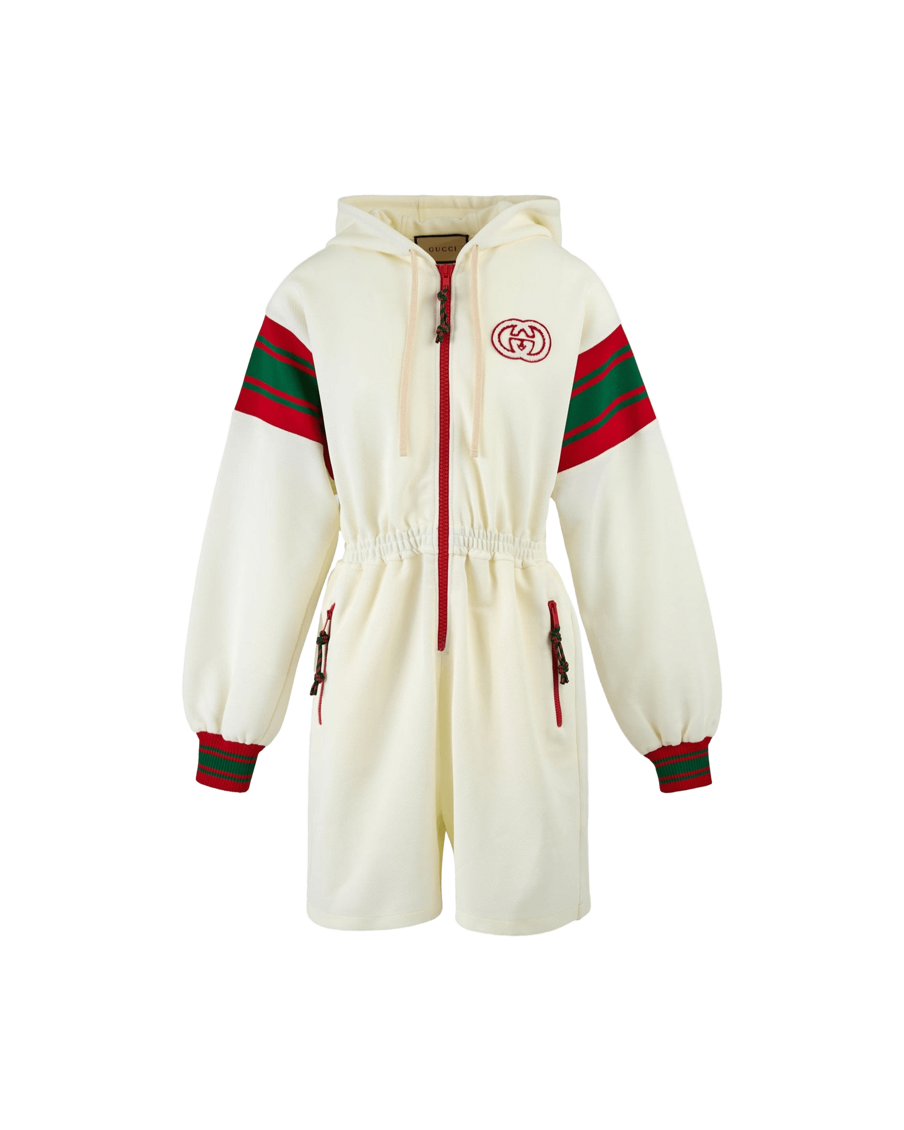 Gucci Polyester Cream Hooded Logo Sweatsuit Glam Steals