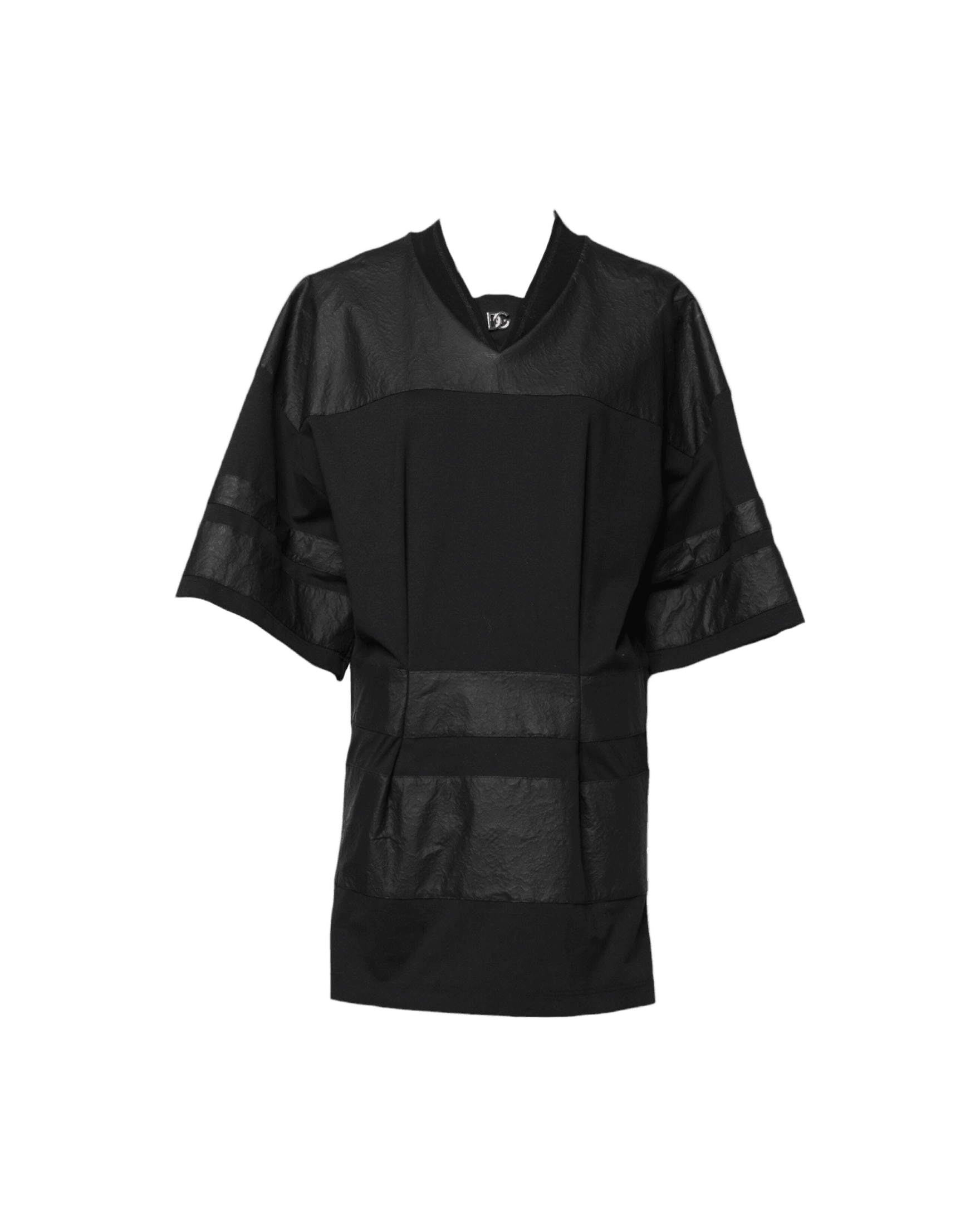 Dolce & Gabbana Black Cotton Short Sleeves V Neck T-Shirt Glam Steals