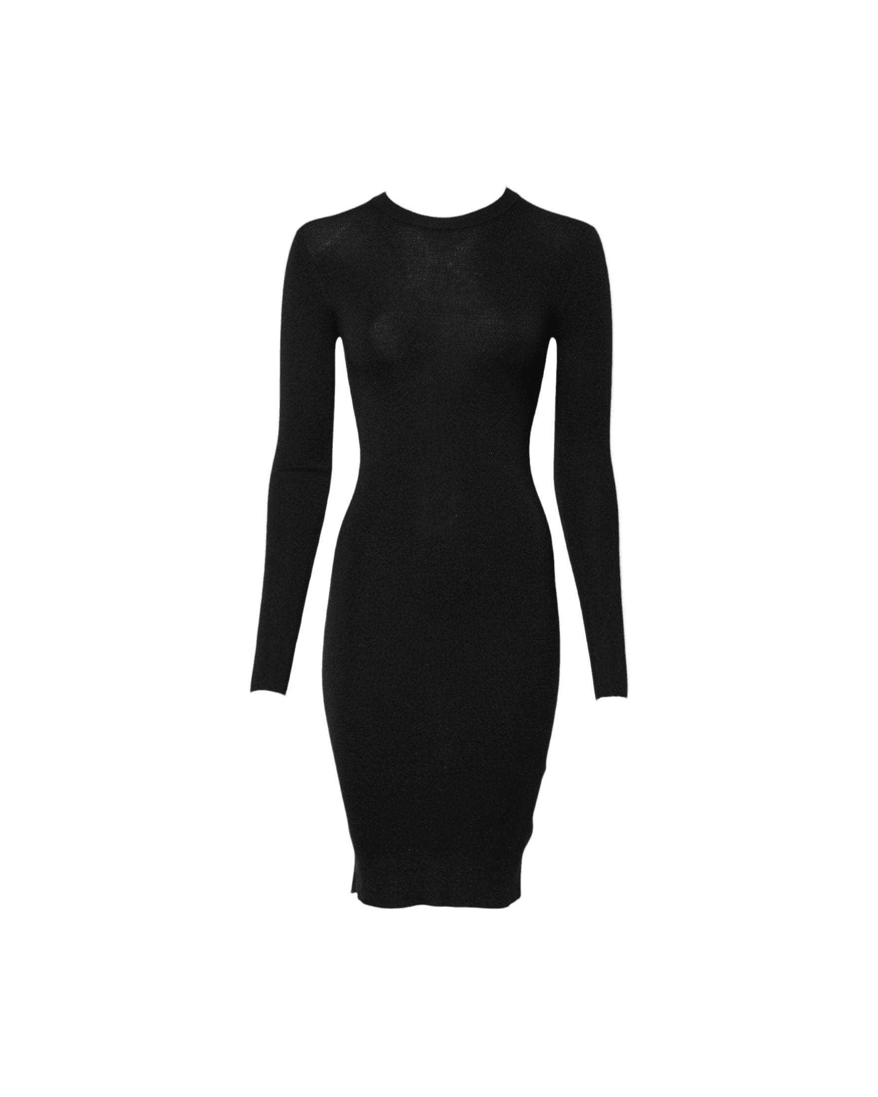 Dolce & Gabbana Black Long Sleeves Bodycon Sheath Dress Glam Steals