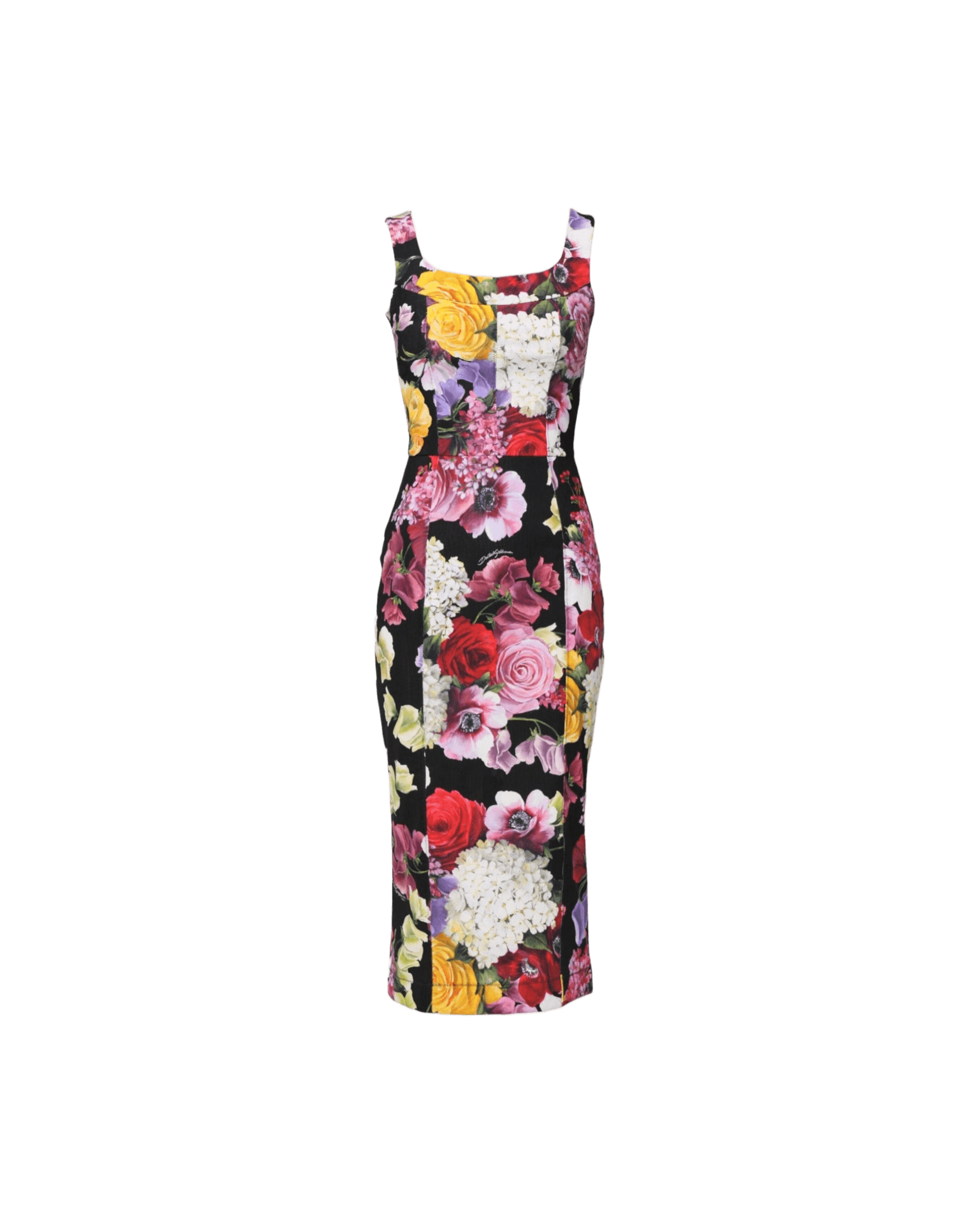 Dolce & Gabbana Multicolor Ortensia Patchwork Sheath Dress Glam Steals