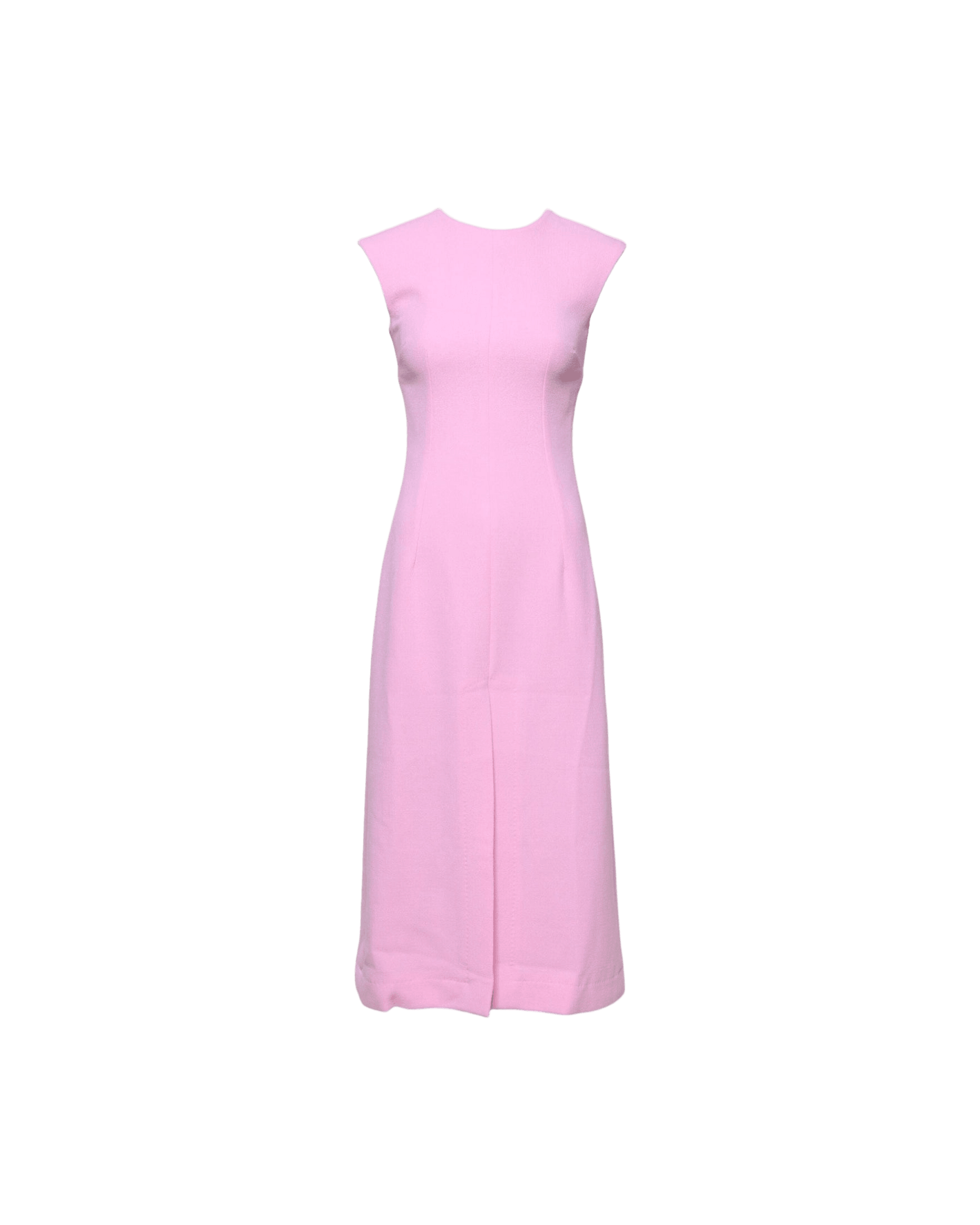 Dolce & Gabbana Pink Wool Sleeveless Sheath Midi Dress Glam Steals