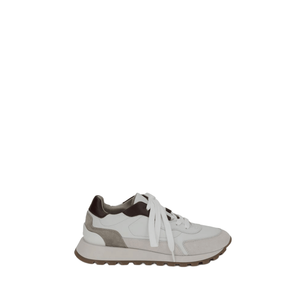 Brunello Cucinelli Leather Sneakers with Shiny Details Glam Steals
