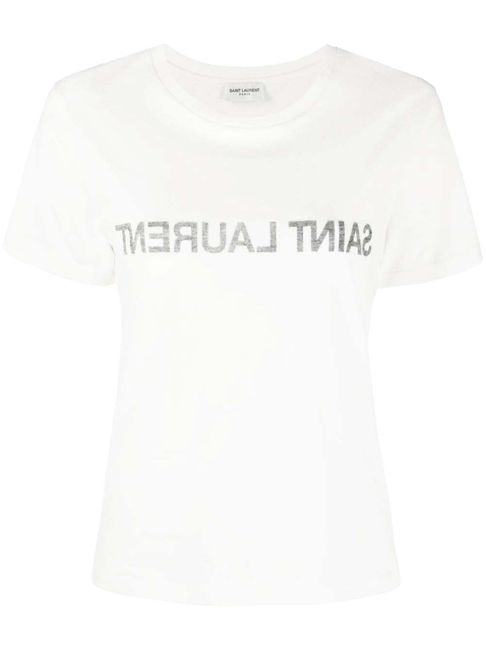 Saint Laurent Reverse Logo Print T-shirt Glam Steals
